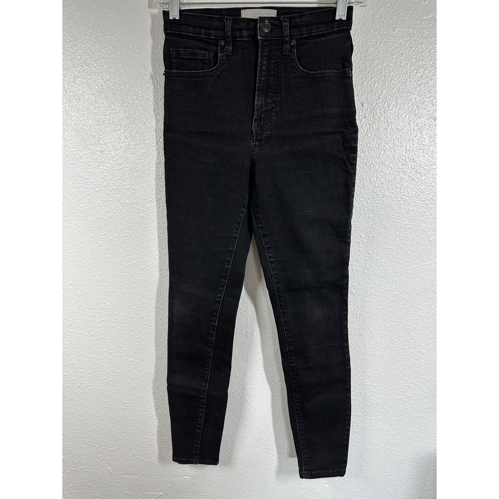 Everlane Jeans Womens 26 Regular Black Skinny High Rise Stretch Denim Pants